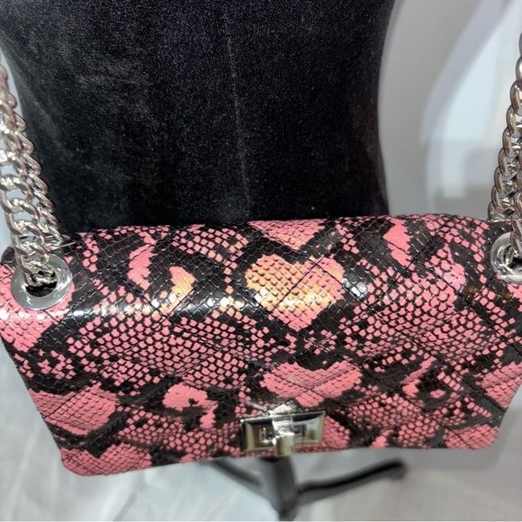 INC International Concepts Soft Mini Heart Ajae Shoulder Bag Black/Pink - Picture 10 of 12